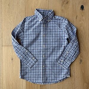 Crewcuts Blue and White Gingham Button-Down Shirt